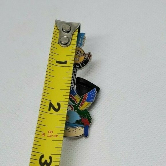 Authentic Hard Rock Café Cozumel Parrot Guitar Lapel Brooch Hat Pin - Picture 8 of 10